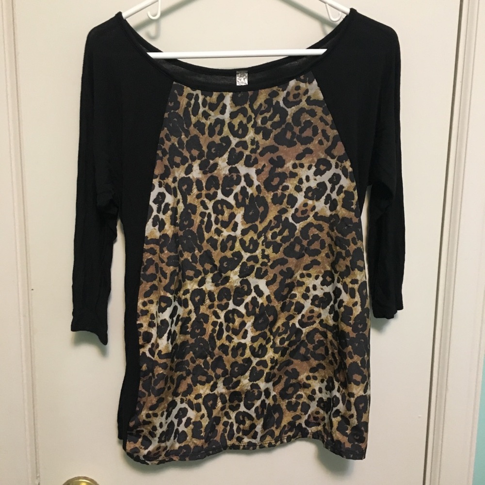 Animal Print Long-sleeved Blouse